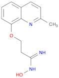 Propanimidamide, N-hydroxy-3-[(2-methyl-8-quinolinyl)oxy]-