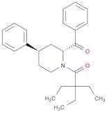 Piperidine, 2-benzoyl-1-(2,2-diethyl-1-oxobutyl)-4-phenyl-, trans-