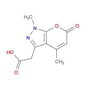 Pyrano[2,3-c]pyrazole-3-acetic acid, 1,6-dihydro-1,4-dimethyl-6-oxo-