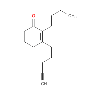 2-Cyclohexen-1-one, 2-butyl-3-(4-pentynyl)-