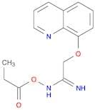 Ethanimidamide, N-(1-oxopropoxy)-2-(8-quinolinyloxy)-