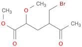 Hexanoic acid, 4-(bromomethyl)-2-methoxy-5-oxo-, methyl ester