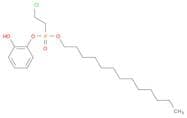 Phosphonic acid, (2-chloroethyl)-, 2-hydroxyphenyl tridecyl ester