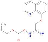 Ethanimidamide, N-[(propoxycarbonyl)oxy]-2-(8-quinolinyloxy)-