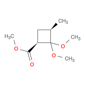 Cyclobutanecarboxylic acid, 2,2-dimethoxy-3-methyl-, methyl ester, cis-