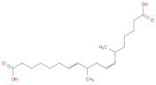 7,11-Octadecadienedioic acid, 6,10-dimethyl-