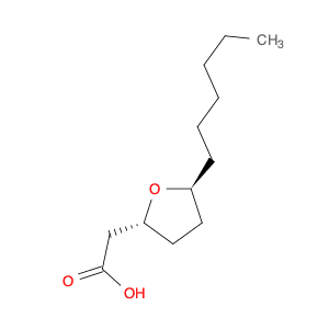 2-Furanacetic acid, 5-hexyltetrahydro-, trans-