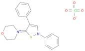 Morpholinium, 4-(2,4-diphenyl-5(2H)-isothiazolylidene)-, perchlorate