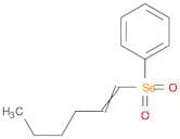 Benzene, (1-hexenylselenonyl)-