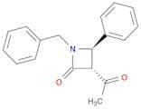 2-Azetidinone, 3-acetyl-4-phenyl-1-(phenylmethyl)-, trans-