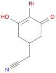 3-Cyclohexene-1-acetonitrile, 4-bromo-3-hydroxy-5-oxo-