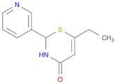 4H-1,3-Thiazin-4-one, 6-ethyl-2,3-dihydro-2-(3-pyridinyl)-