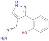 1H-Pyrazole-4-carboxaldehyde, 3-(2-hydroxyphenyl)-, hydrazone
