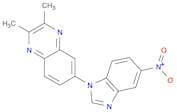Quinoxaline, 2,3-dimethyl-6-(5-nitro-1H-benzimidazol-1-yl)-