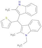 1H-Indole, 1-ethyl-2-methyl-3-[(2-methyl-1H-indol-3-yl)-2-thienylmethyl]-