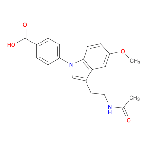 Benzoic acid, 4-[3-[2-(acetylamino)ethyl]-5-methoxy-1H-indol-1-yl]-