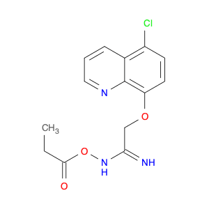 Ethanimidamide, 2-[(5-chloro-8-quinolinyl)oxy]-N-(1-oxopropoxy)-