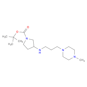 1-Pyrrolidinecarboxylicacid, 3-[[3-(4-methyl-1-piperazinyl)propyl]amino]-, 1,1-dimethylethyl ester