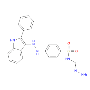 N-(AMINOIMINOMETHYL)-4-(2-(2-PHENYL-1H-INDOL-3-YL)HYDRAZINYL)BENZENESULFONAMIDE