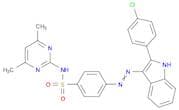 4-((2-(4-CHLOROPHENYL)-1H-INDOL-3-YL)AZO)-N-(4,6-DIMETHYL-PYRIMIDIN-2-YL)BENZENESULFONAMIDE