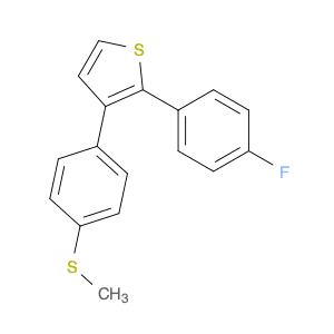 Thiophene, 2-(4-fluorophenyl)-3-[4-(methylthio)phenyl]-