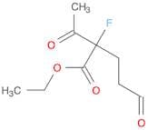 Pentanoic acid, 2-acetyl-2-fluoro-5-oxo-, ethyl ester