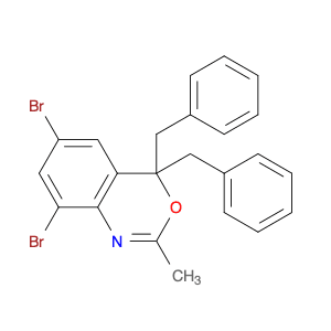 4H-3,1-Benzoxazine, 6,8-dibromo-2-methyl-4,4-bis(phenylmethyl)-