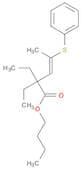 3-Pentenoic acid, 2,2-diethyl-4-(phenylthio)-, butyl ester, (E)-