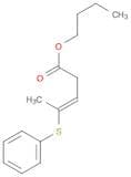 3-Pentenoic acid, 4-(phenylthio)-, butyl ester, (E)-