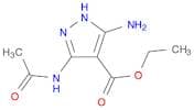 1H-Pyrazole-4-carboxylic acid, 3-(acetylamino)-5-amino-, ethyl ester