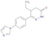 3(2H)-Pyridazinone, 5-ethyl-4,5-dihydro-6-[4-(1H-imidazol-1-yl)phenyl]-