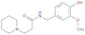 1-Piperidinepropanamide, N-[(4-hydroxy-3-methoxyphenyl)methyl]-