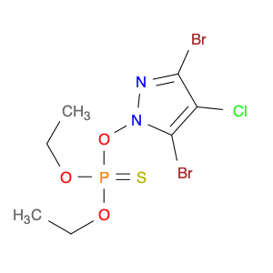 1H-Pyrazole, 3,5-dibromo-4-chloro-1-[(diethoxyphosphinothioyl)oxy]-