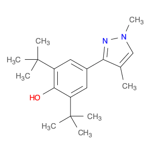 Phenol, 2,6-bis(1,1-dimethylethyl)-4-(1,4-dimethyl-1H-pyrazol-3-yl)-