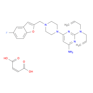 6-[4-[(5-FLUOROBENZOFURAN-2-YL)METHYL]PIPERAZIN-1-YL]-N,N-DIPROP-2-ENYL-PYRIMIDINE-2,4-DIAMINE MAL…