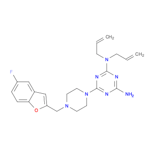 6-[4-[(5-fluorobenzofuran-2-yl)methyl]piperazin-1-yl]-N,N-diprop-2-enyl-1,3,5-triazine-2,4-diamine