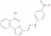 Benzoic acid, 2-[5-[[(4-nitrophenyl)hydrazono]methyl]-2-furanyl]-