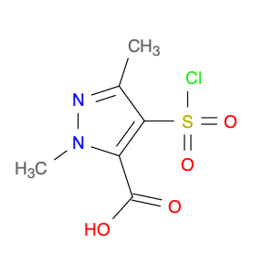 1H-Pyrazole-5-carboxylic acid, 4-(chlorosulfonyl)-1,3-dimethyl-