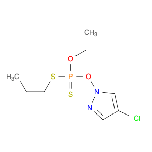 1H-Pyrazole, 4-chloro-1-[[ethoxy(propylthio)phosphinothioyl]oxy]-