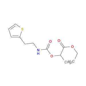 Propanoic acid, 2-[[[[2-(2-thienyl)ethyl]amino]carbonyl]oxy]-, ethyl ester