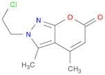 Pyrano[2,3-c]pyrazol-6(2H)-one, 2-(2-chloroethyl)-3,4-dimethyl-