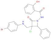 Benzamide,N-[3-[[(4-bromophenyl)amino]methyl]-3-chloro-2-oxo-4-phenyl-1-azetidinyl]-2-hydroxy-