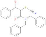 Thiocyanic acid, 1-benzoyl-2-[bis(phenylmethyl)amino]-2-oxoethyl ester
