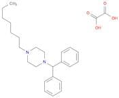 Piperazine, 1-(diphenylmethyl)-4-heptyl-, ethanedioate