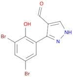 1H-Pyrazole-4-carboxaldehyde, 3-(3,5-dibromo-2-hydroxyphenyl)-