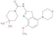 4-Methoxy-7-morpholino-2-[(4-hydroxy-4-methylpiperidino)carbonylamino]benzothiazole