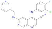 4-((3-Chloro-4-fluorophenyl)amino)-6-((pyridin-3-ylmethyl)amino)-1,7-naphthyridine-3-carbonitrile