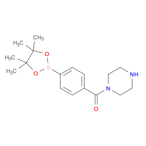 Piperazin-1-yl(4-(4,4,5,5-tetramethyl-1,3,2-dioxaborolan-2-yl)phenyl)methanone