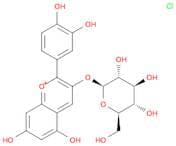 1-​Benzopyrylium, 2-​(3,​4-​dihydroxyphenyl)​-​3-​(β-​D-​glucopyranosyloxy)​-​5,​7-​dihydroxy-​, c…