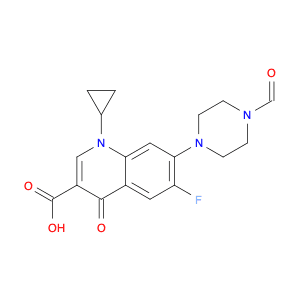 3-Quinolinecarboxylicacid, 1-cyclopropyl-6-fluoro-7-(4-formyl-1-piperazinyl)-1,4-dihydro-4-oxo-
